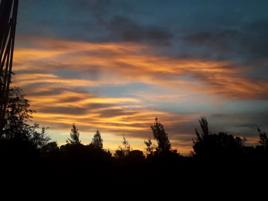 El cielo al atardecer.